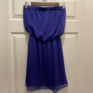 Dark purple Express strapless dress